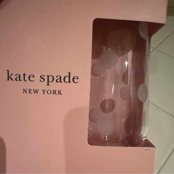 KATE SPADE ♠️ LENOX collab! Set of two etched glasses- polka dots♠️cute & classy - Picture 1 of 8
